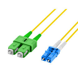 FIBER OPTICAL PATCH CORD LC-SC/APC SINGLE MODE 15M 9/125