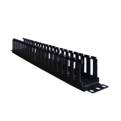 CABLE MANAGER PANDUIT 1U CABLE CROSS HOOK BLACK PLASTIC